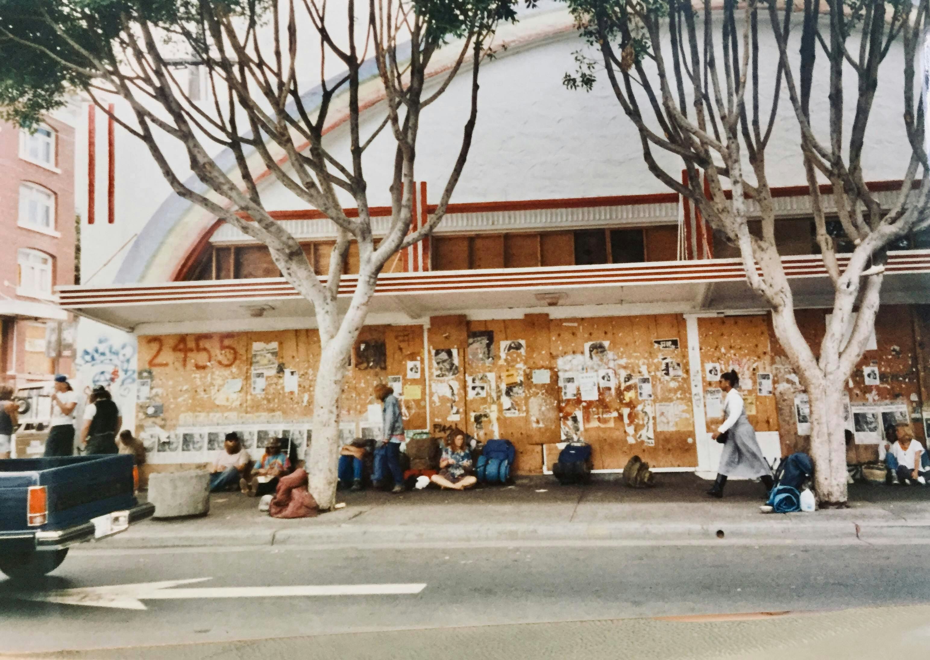 “Everything was really decrepit,” says Weinstein of the area in Berkeley prior to Amoeba’s opening. There were drug dealers hanging out everywhere. Telegraph looked like absolute shit in those days. We’d found a spot that no one was really looking at. A totally derelict building that had been empty for two years, filled with homeless people.” Photo from September 1990.